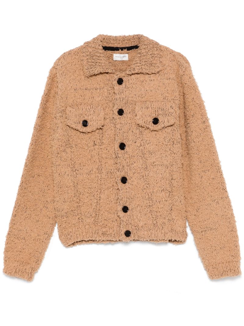Brown Chunky-knit Cardigan