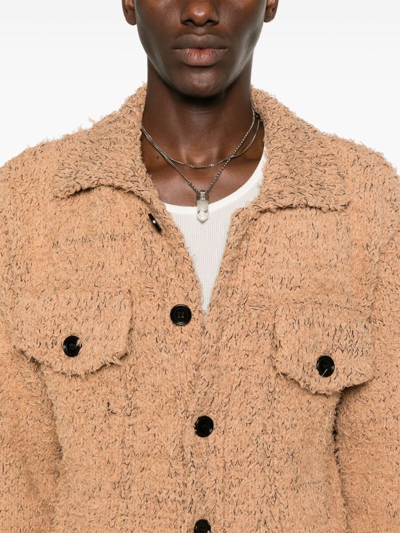 Brown Chunky-knit Cardigan