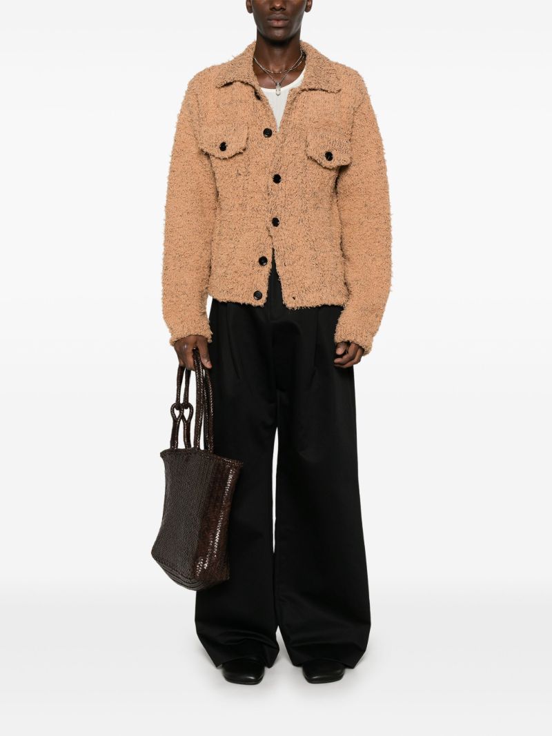 Brown Chunky-knit Cardigan