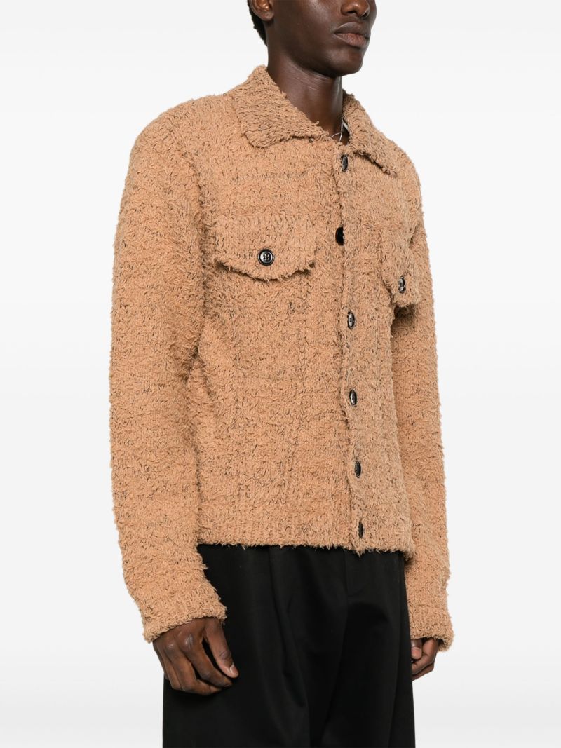 Brown Chunky-knit Cardigan