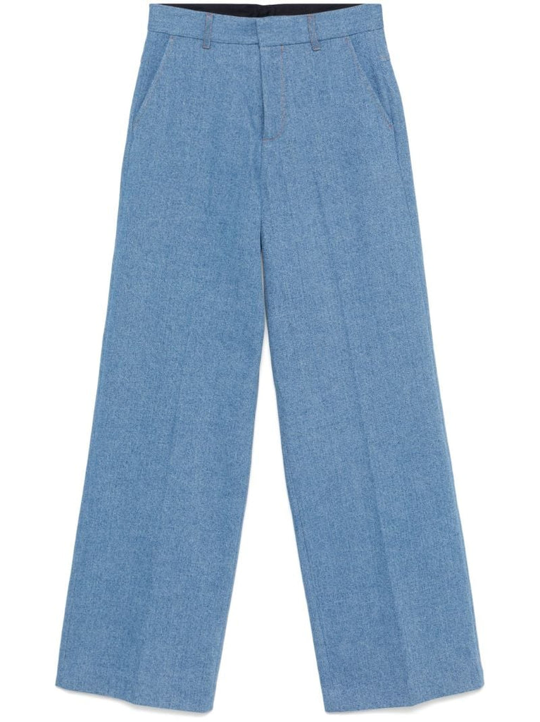 Blue Wide-leg Jeans
