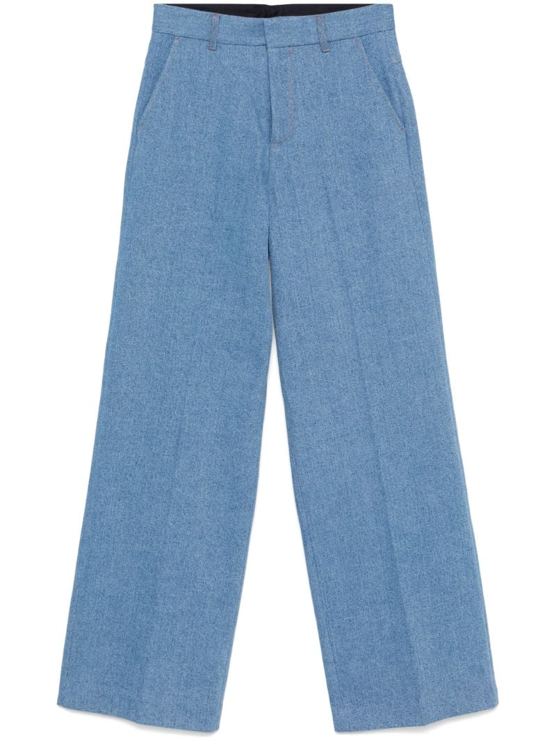 Blue Wide-leg Jeans