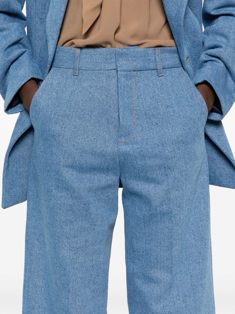 Blue Wide-leg Jeans