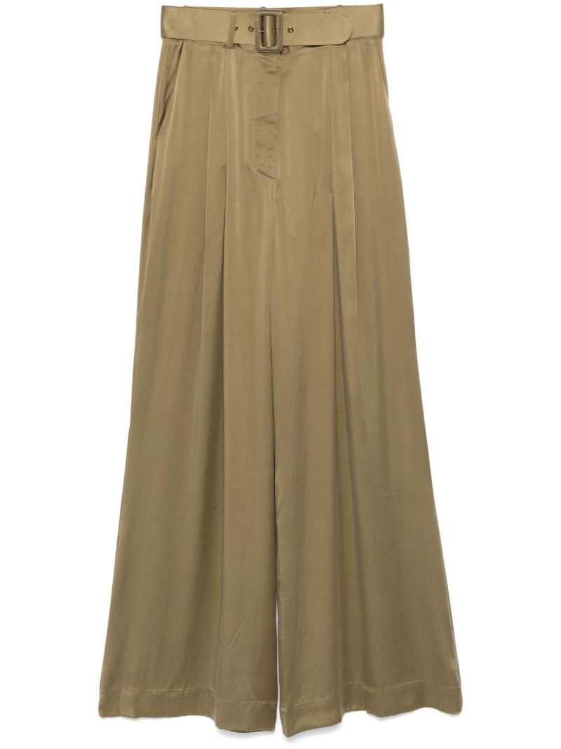 Silk Wide-leg Trousers