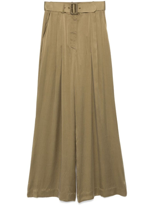 Silk Wide-leg Trousers