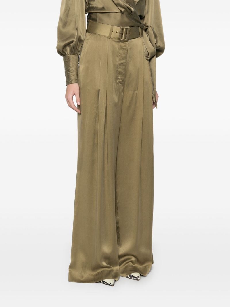 Silk Wide-leg Trousers