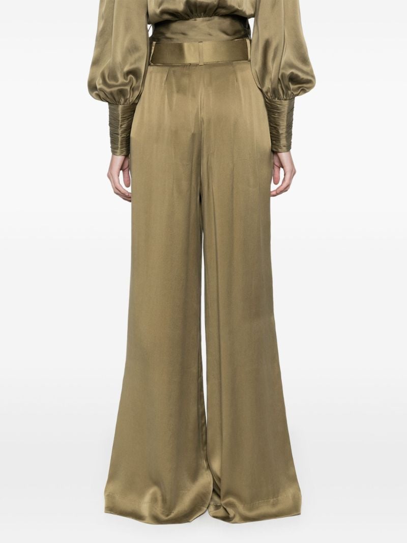 Silk Wide-leg Trousers