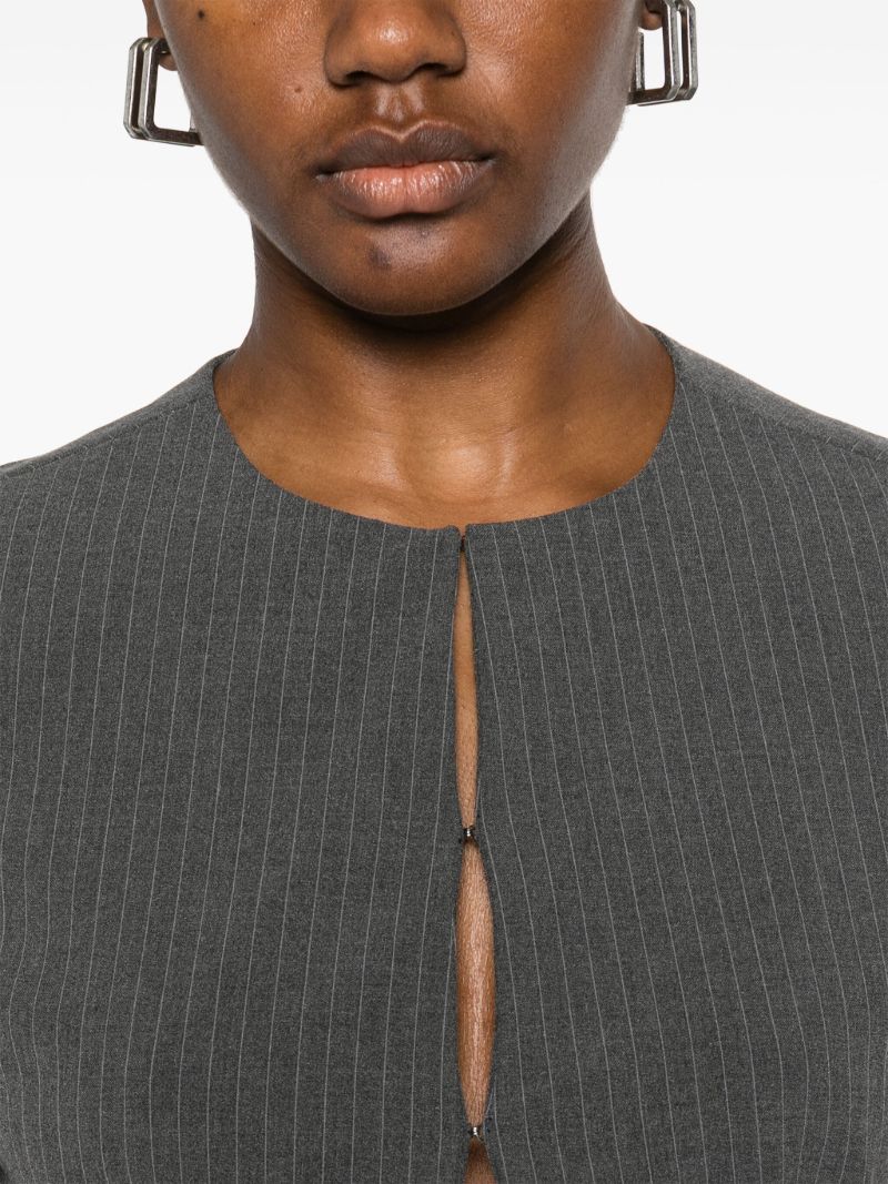 Pinstripe Cropped Top