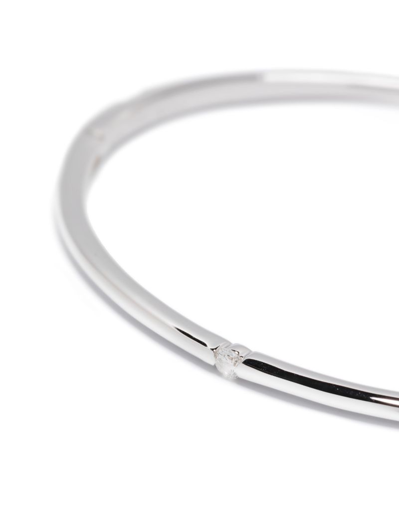 18kt White Gold Zeus Diamond Bangle Bracelet