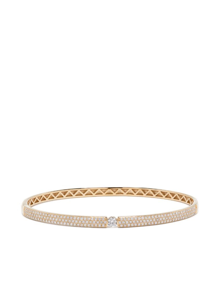 18kt Yellow Gold Zeus Diamond Bangle Bracelet