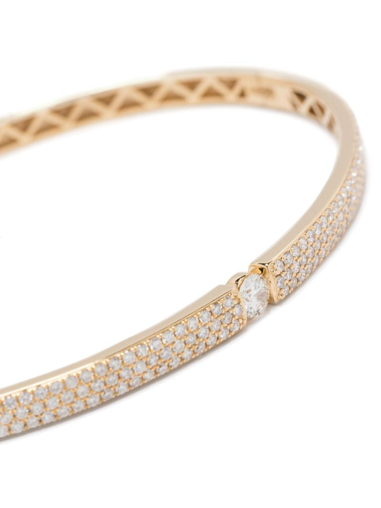 18kt Yellow Gold Zeus Diamond Bangle Bracelet