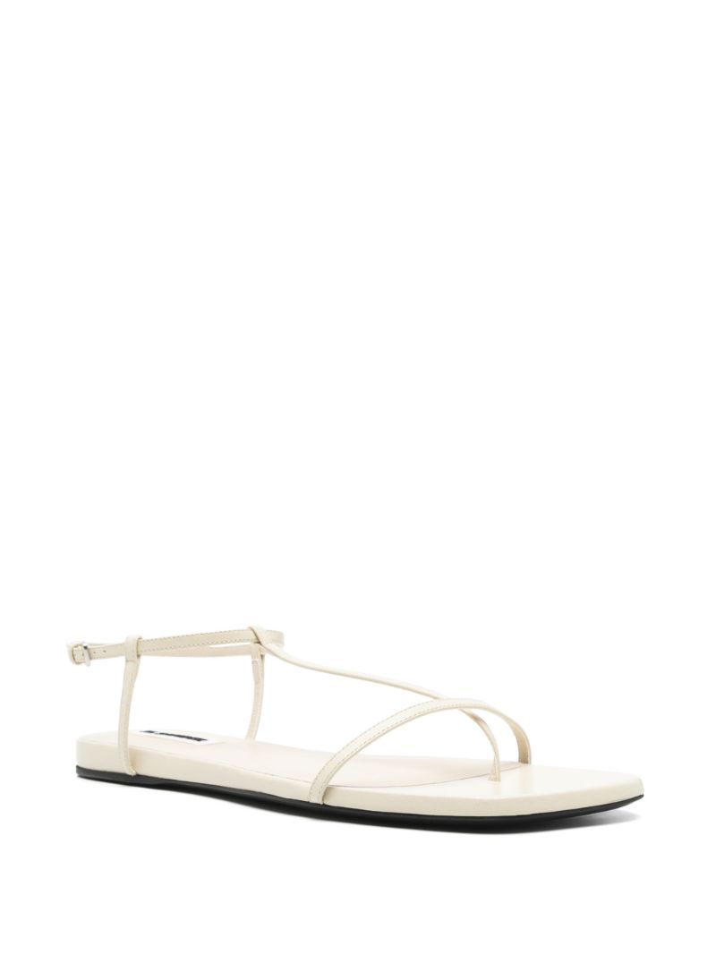 Square-toe Thong Sandals