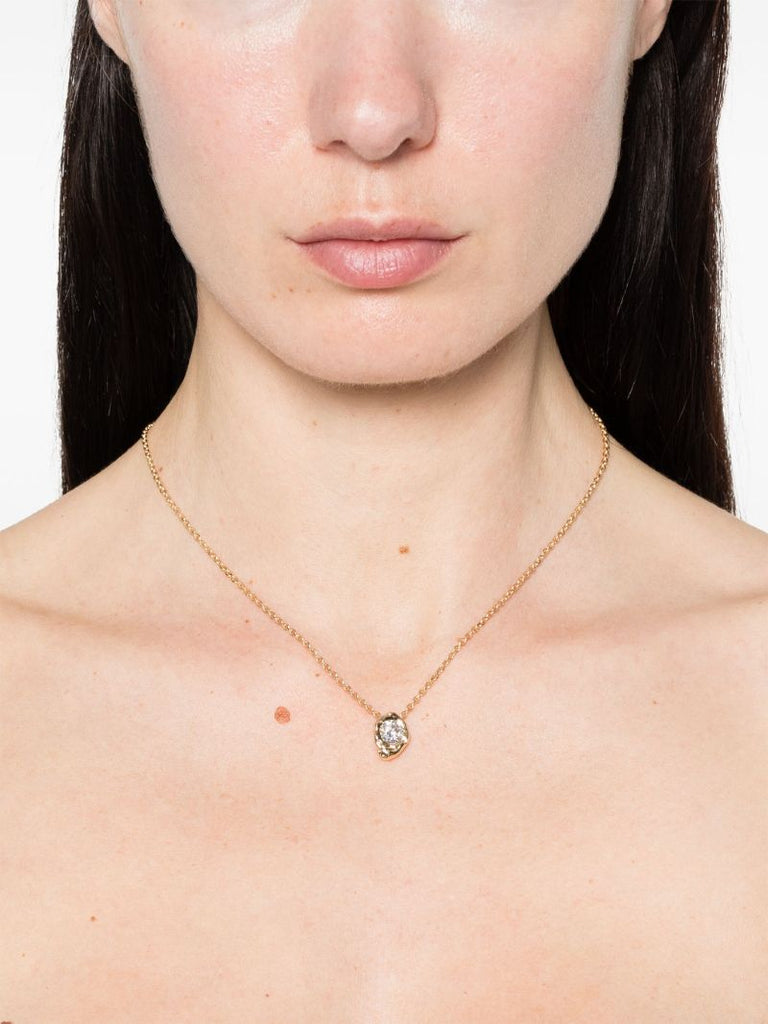 14k Yellow Gold Alfa Diamond Necklace
