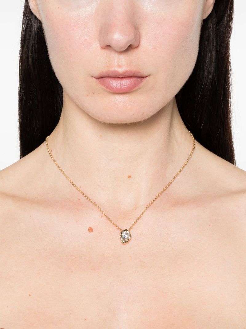 14k Yellow Gold Alfa Diamond Necklace