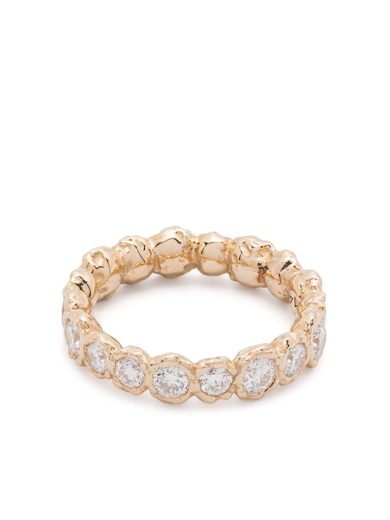 14k Yellow Gold Medium Alfa Diamond Ring