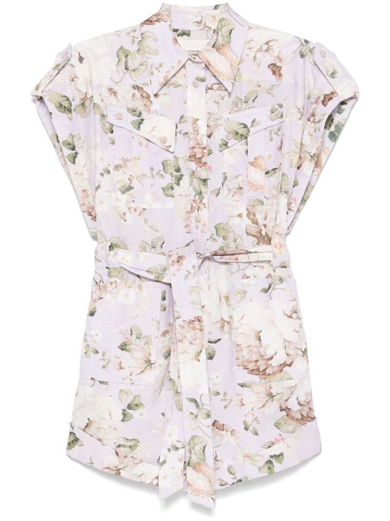 Floral-print Playsuit