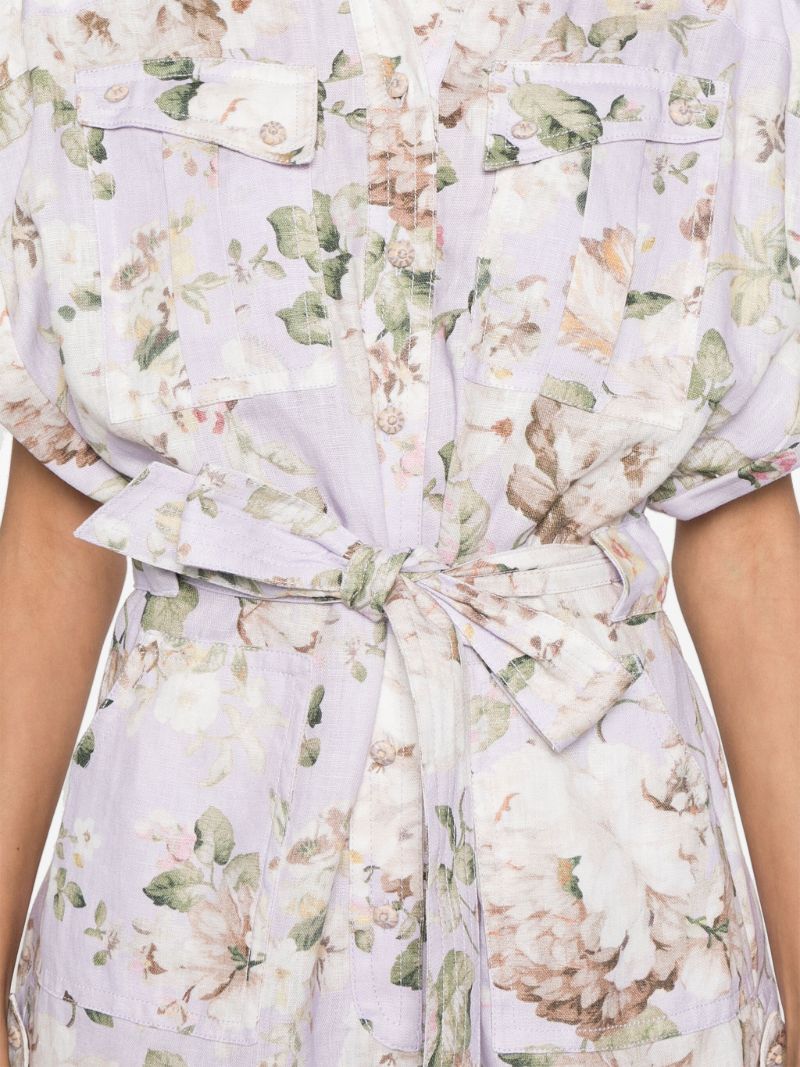 Floral-print Playsuit