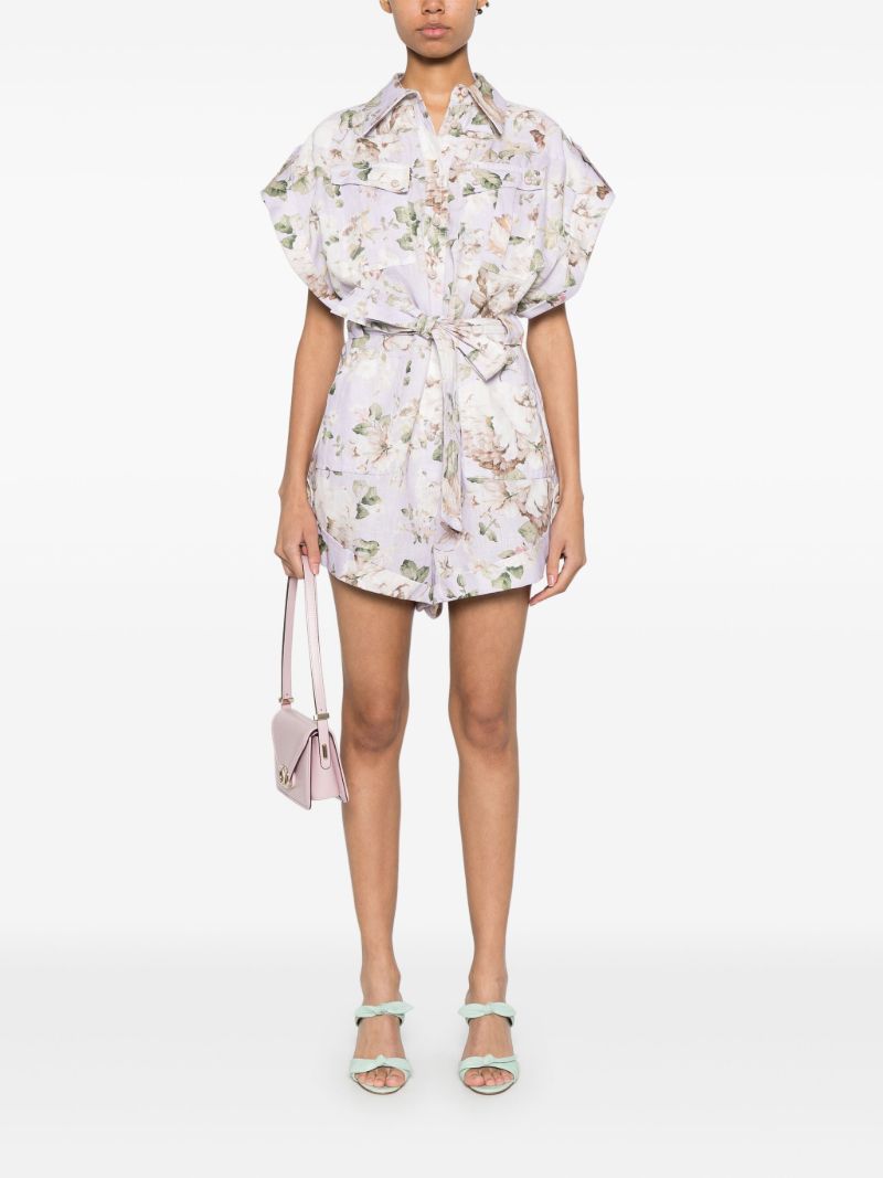 Floral-print Playsuit