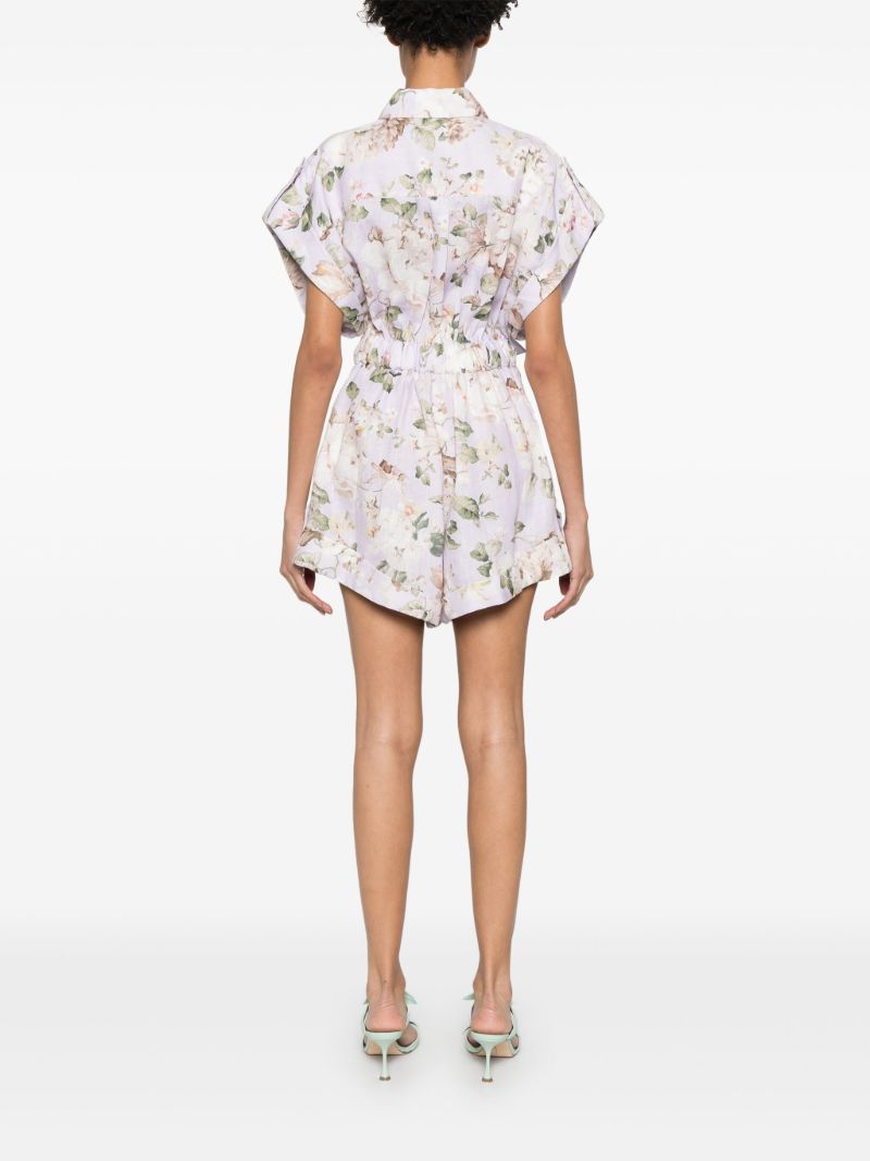 Floral-print Playsuit