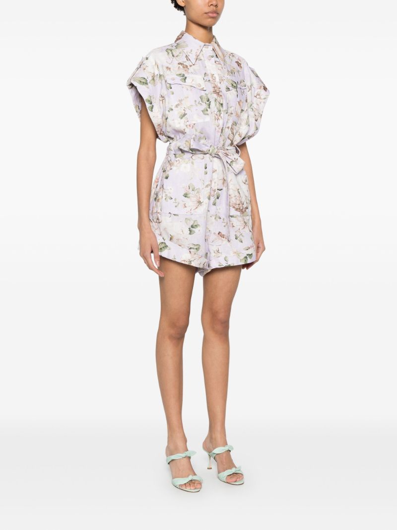 Floral-print Playsuit
