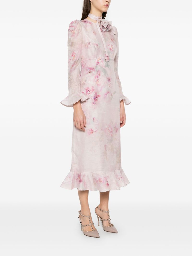 Crush Flower Midi Dress