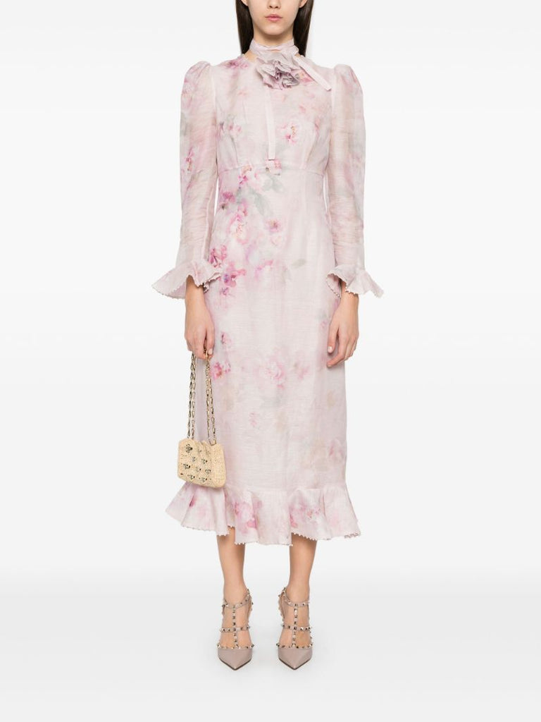 Crush Flower Midi Dress