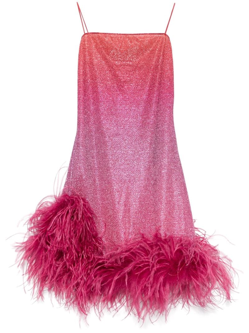 Pink LumiÃ_x0083_Â¨re Plumage Dress