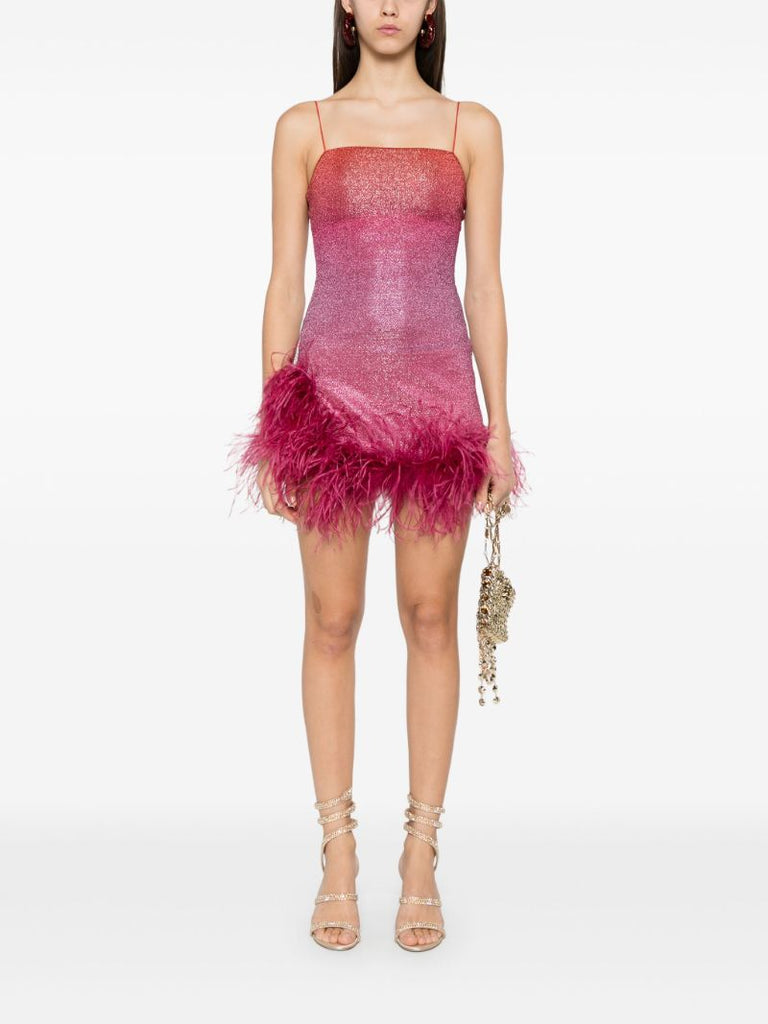 Pink LumiÃ_x0083_Â¨re Plumage Dress