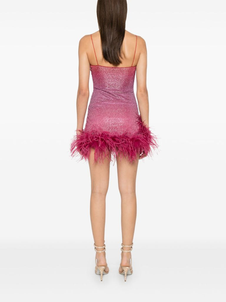 Pink LumiÃ_x0083_Â¨re Plumage Dress