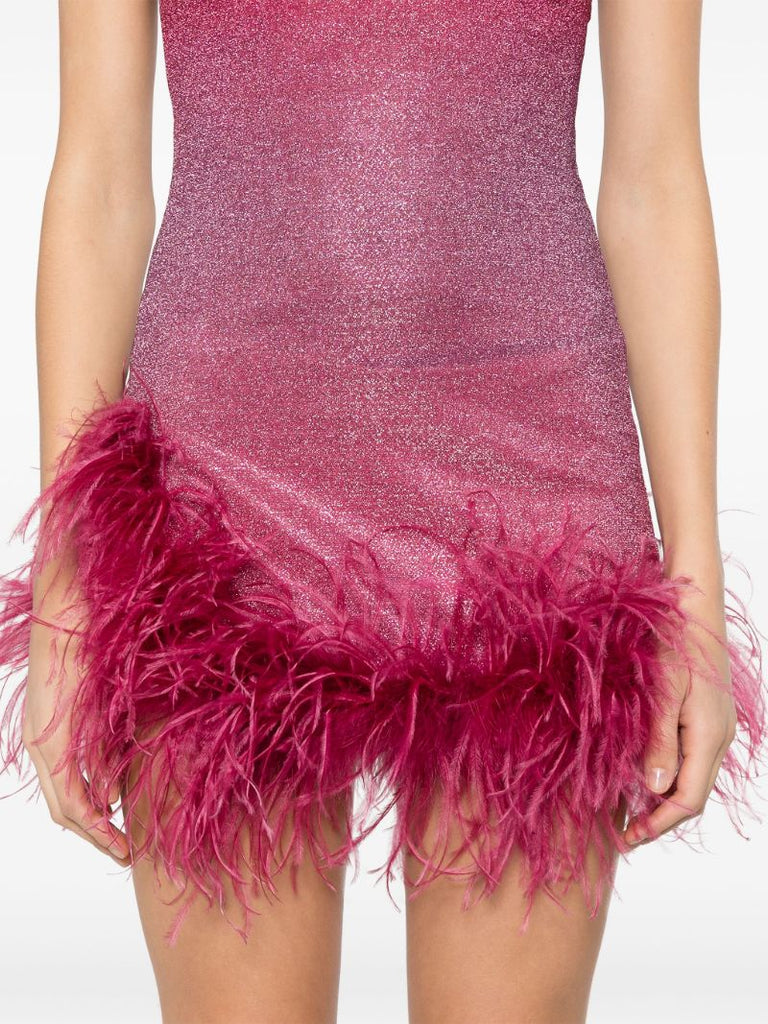 Pink LumiÃ_x0083_Â¨re Plumage Dress