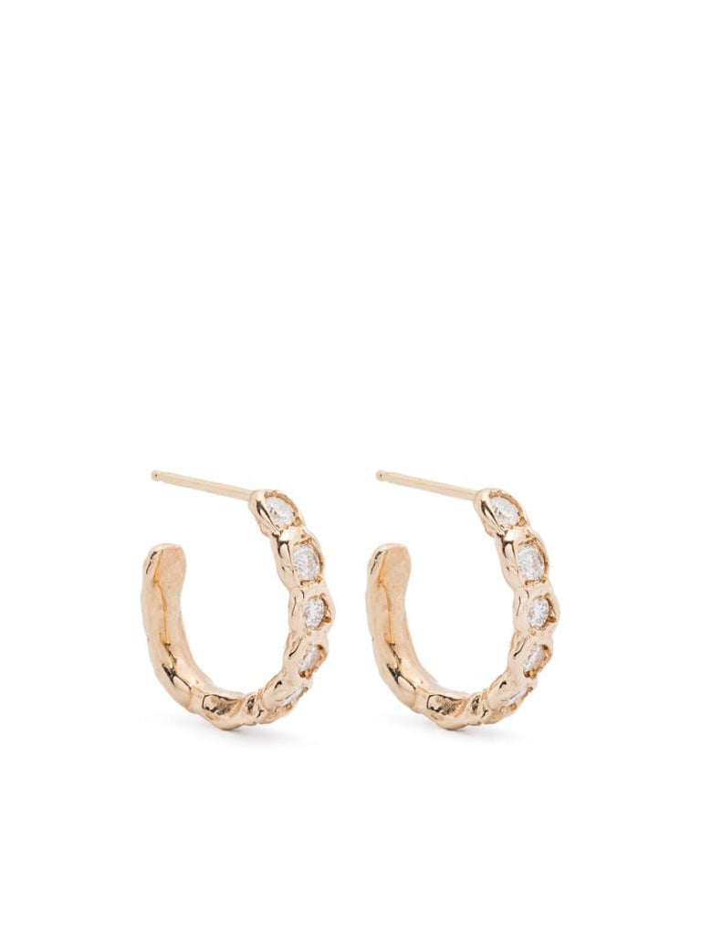 14k Yellow Gold Alfa Diamond Earrings