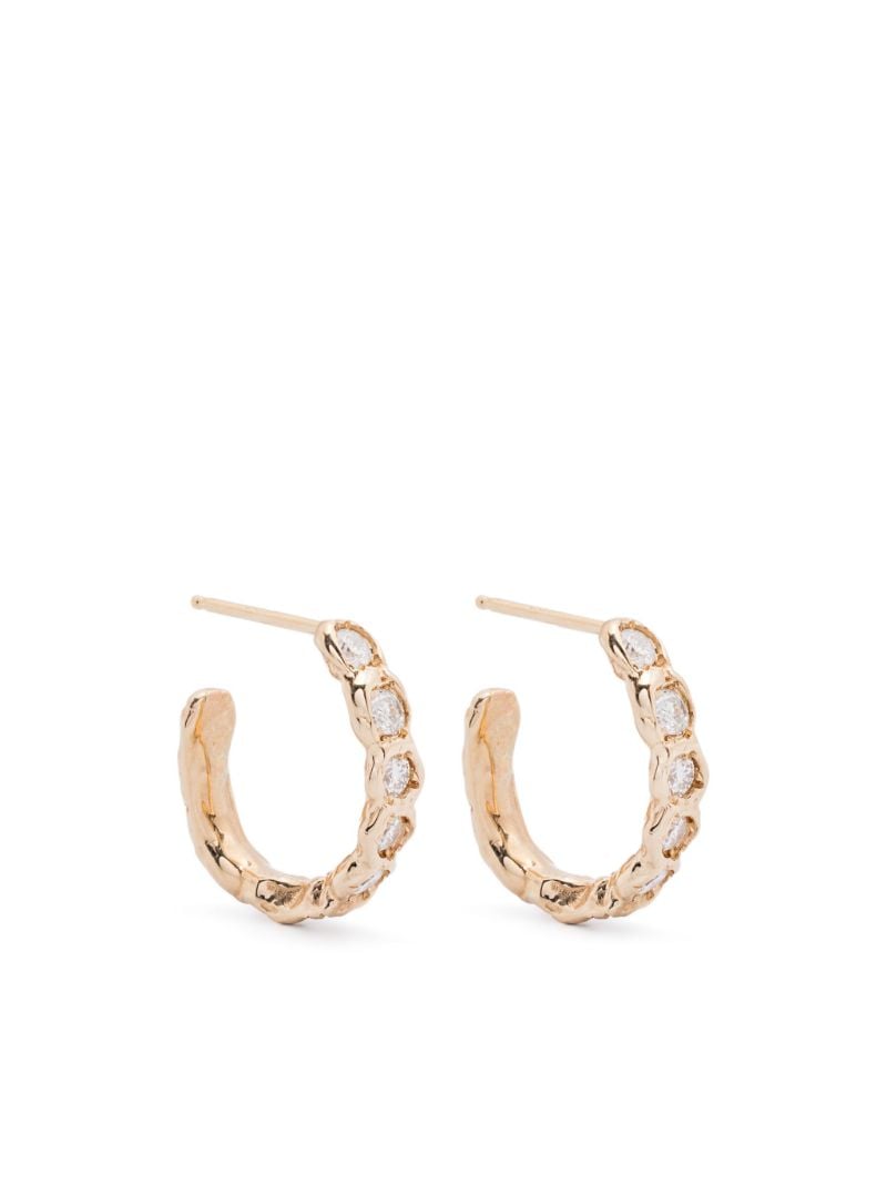 14k Yellow Gold Alfa Diamond Earrings