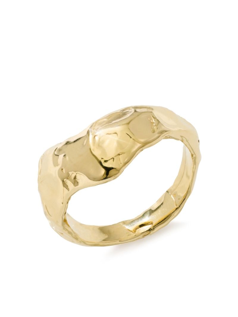 14k Yellow Gold Ray Ring