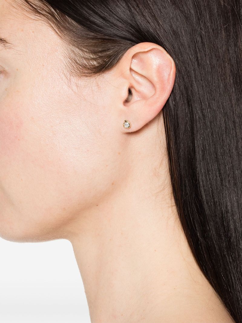 14k Yellow Gold Alfa Diamond Earrings