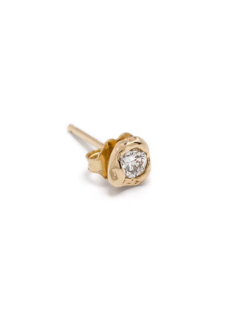 14k Yellow Gold Alfa Diamond Earrings