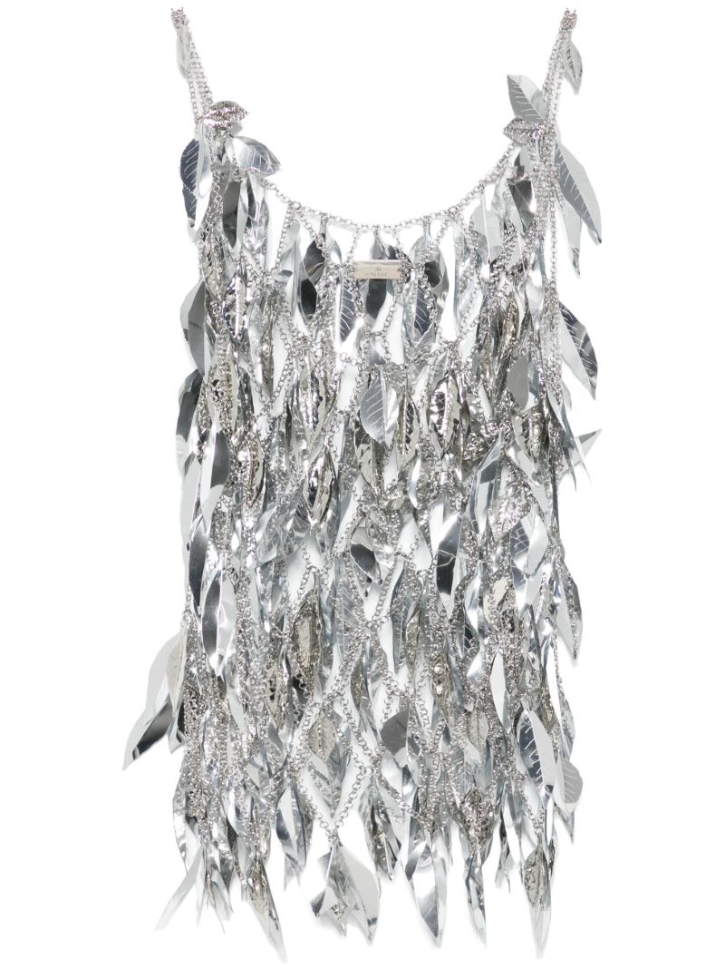 Silver Disc-embellished Top