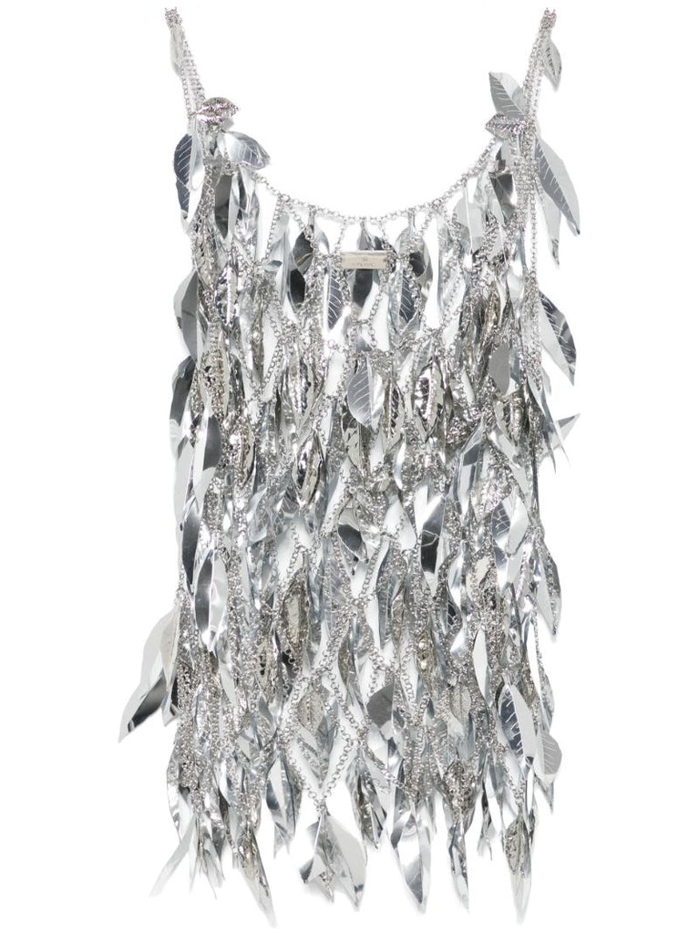 Silver Disc-embellished Top
