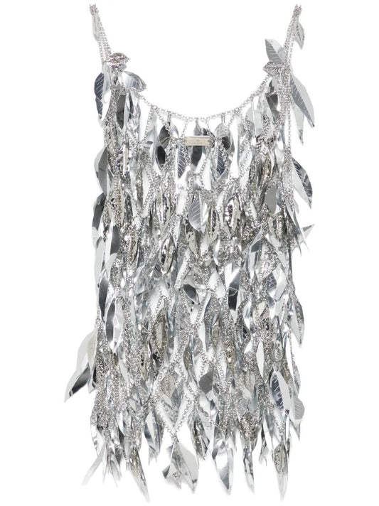 Silver Disc-embellished Top