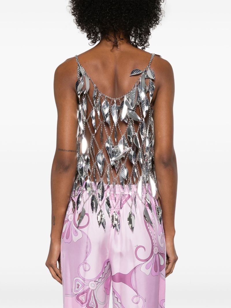 Silver Disc-embellished Top