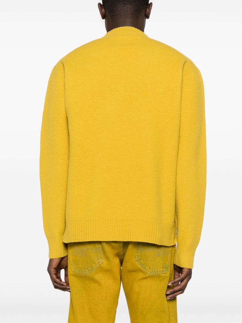 Ribbed-trim Wool Jumper