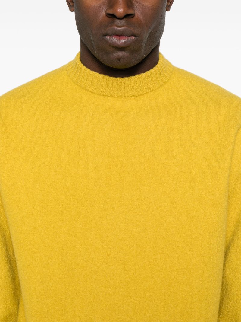 Ribbed-trim Wool Jumper