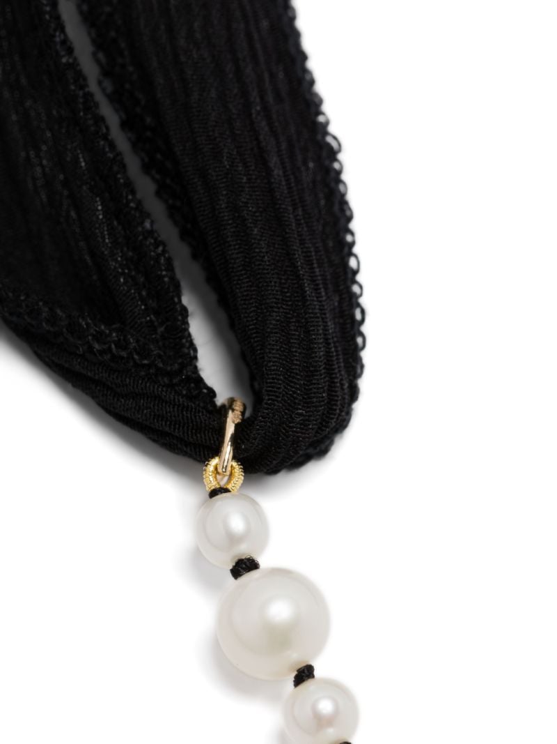14k Gold Pearl Silk Necklace