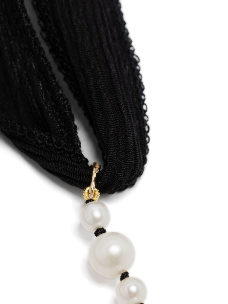 14k Gold Pearl Silk Necklace