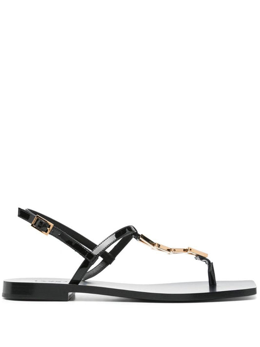 Black V-chain Sandals