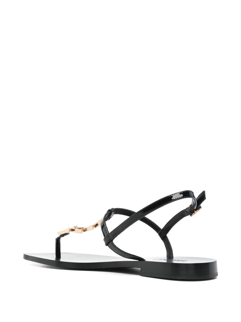 Black V-chain Sandals