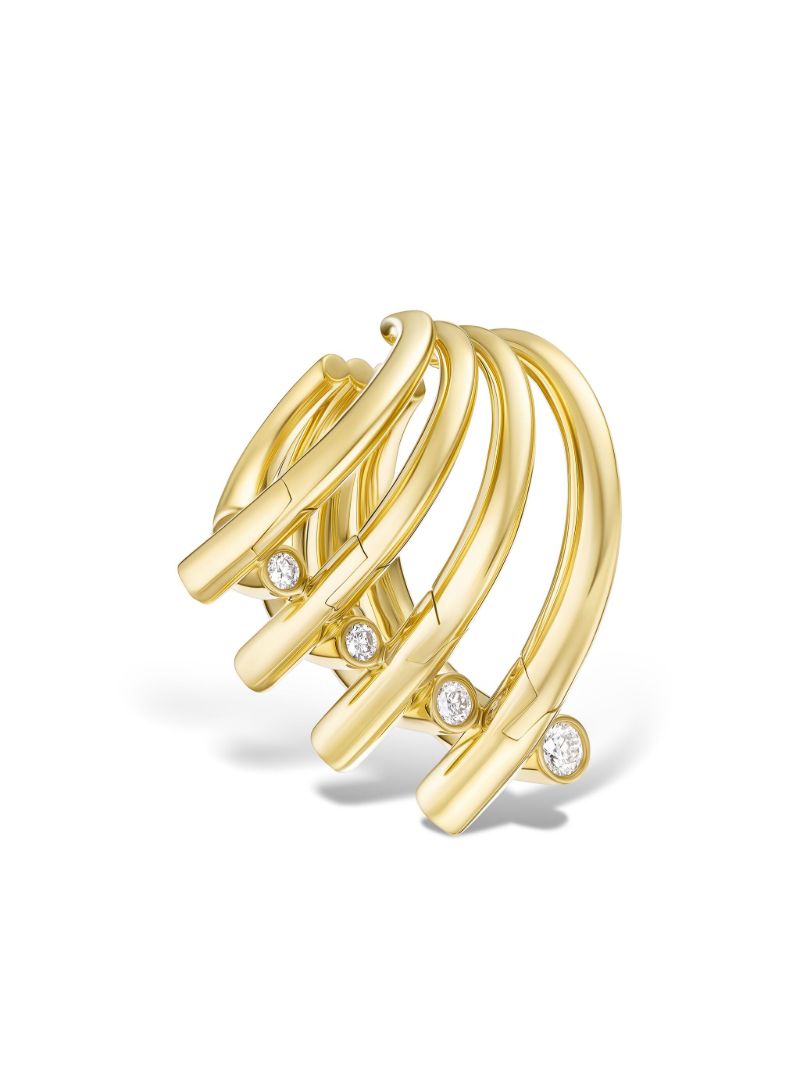 18kt Yellow Gold Oera Diamond Earrings