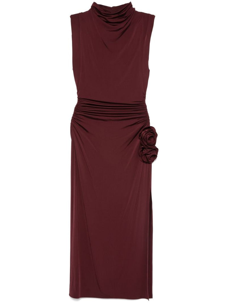 Red Draped Dress