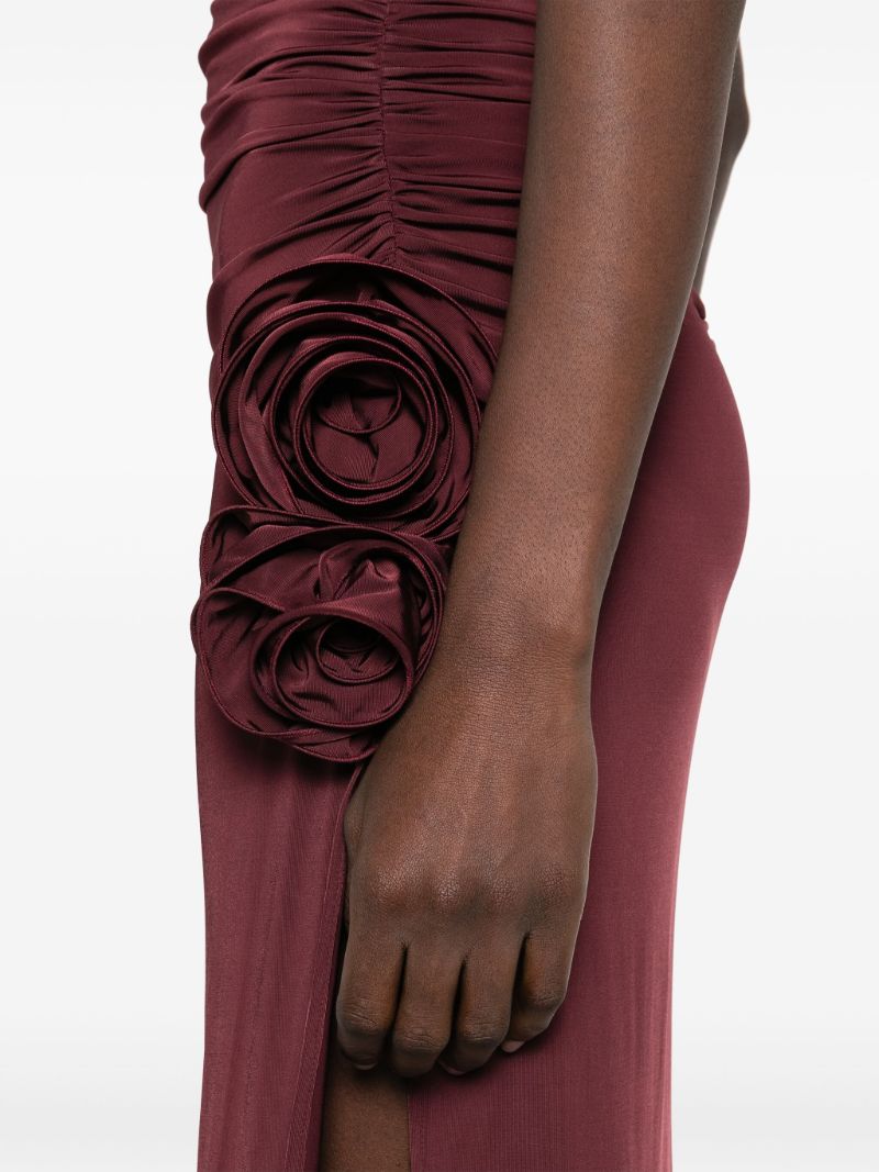 Red Draped Dress