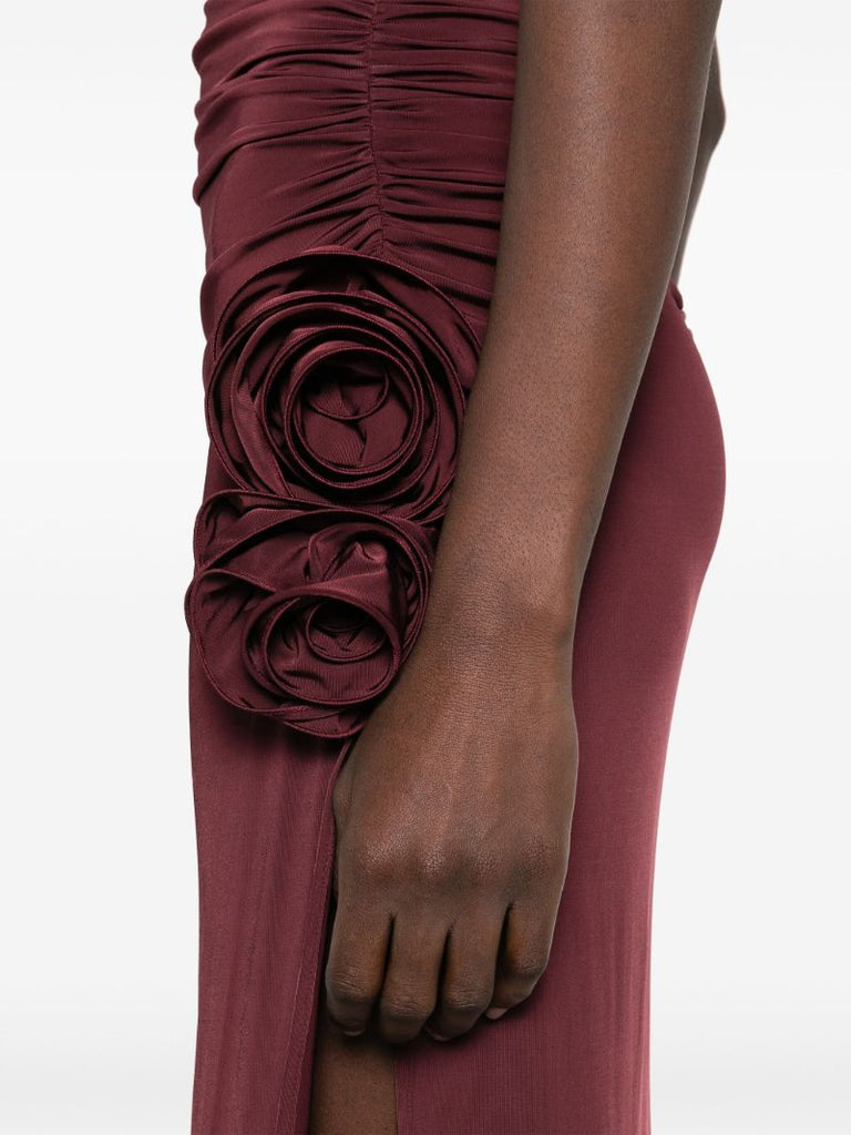 Red Draped Dress
