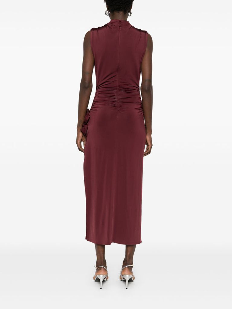 Red Draped Dress